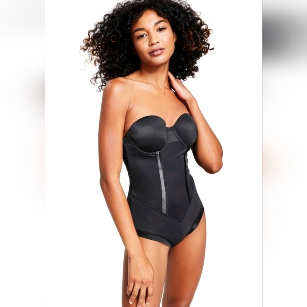 Set Of 2 Maidenform Firm Tummy Control Easy Up Strapless Bodysuit Size 36C - Picture 3 of 5